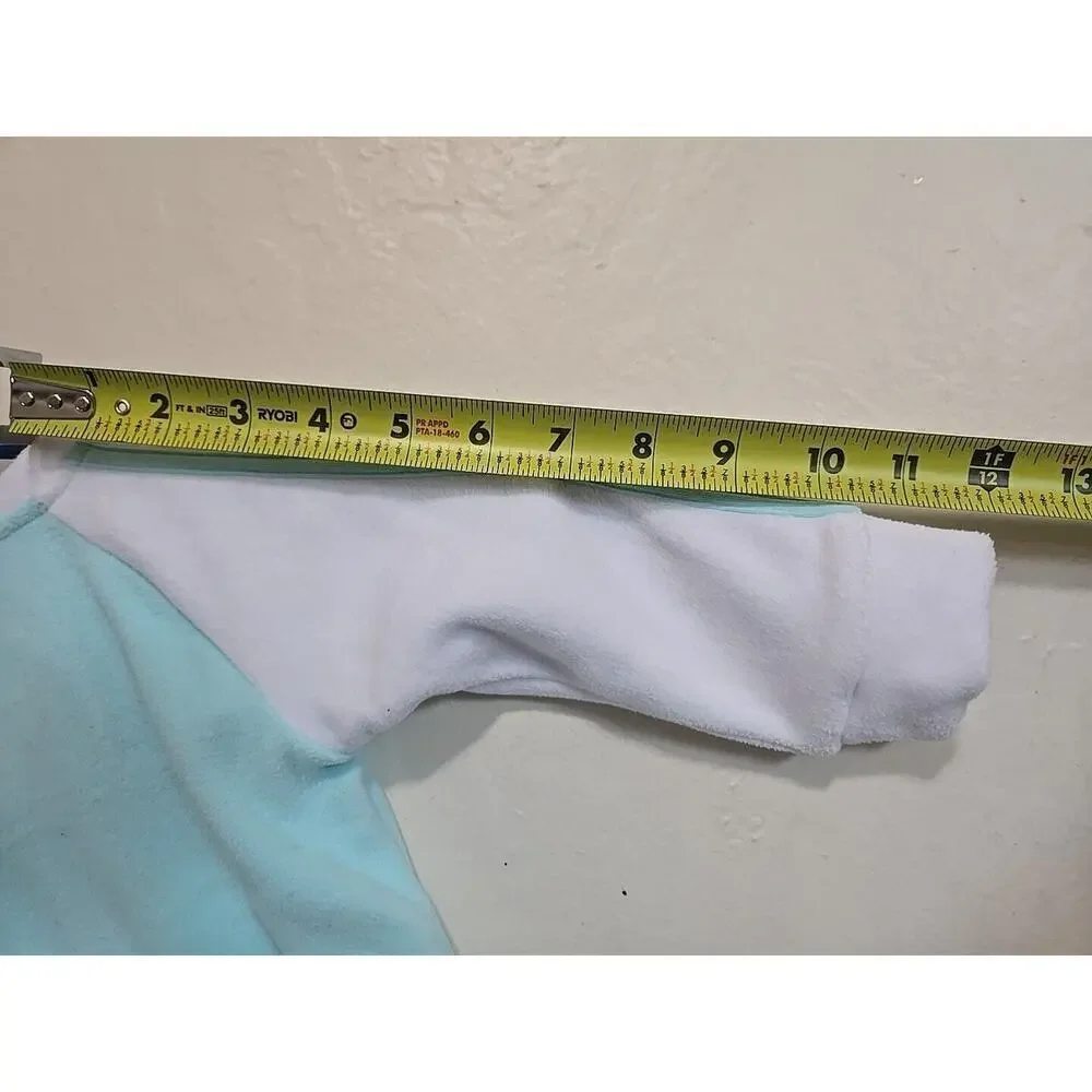 Adidas Micro Fleece Footie Lt Aqua. 9m. New